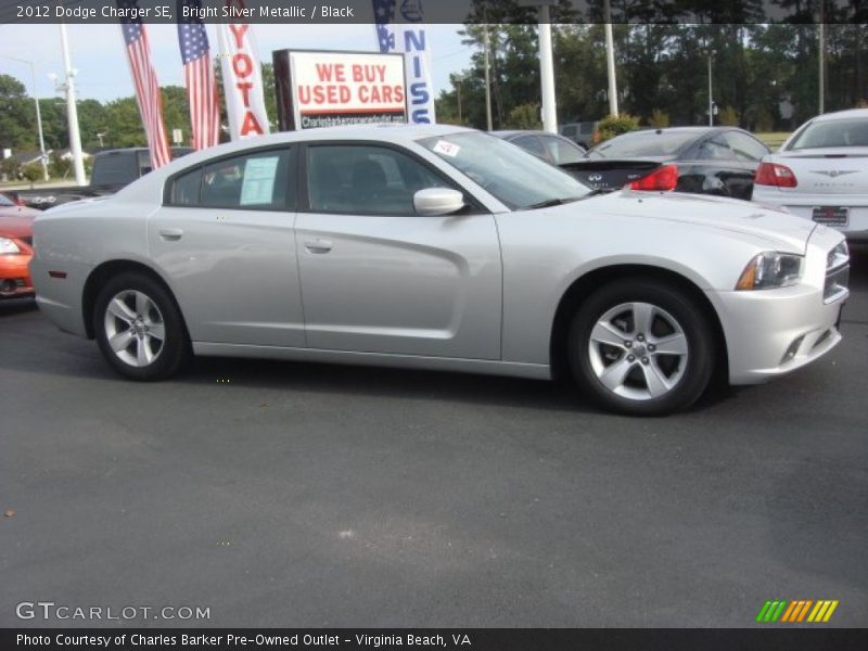 Bright Silver Metallic / Black 2012 Dodge Charger SE