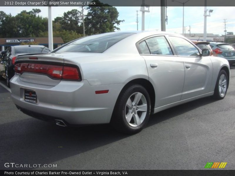 Bright Silver Metallic / Black 2012 Dodge Charger SE