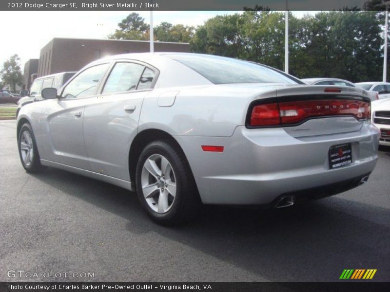 Bright Silver Metallic / Black 2012 Dodge Charger SE