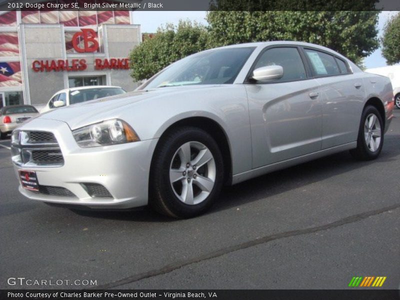 Bright Silver Metallic / Black 2012 Dodge Charger SE
