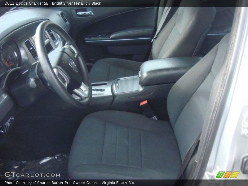 Bright Silver Metallic / Black 2012 Dodge Charger SE