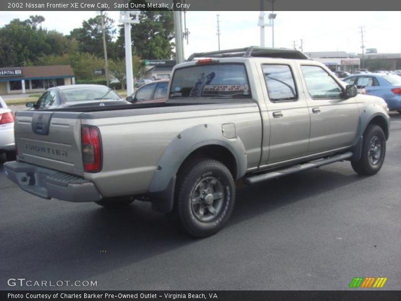 Sand Dune Metallic / Gray 2002 Nissan Frontier XE Crew Cab