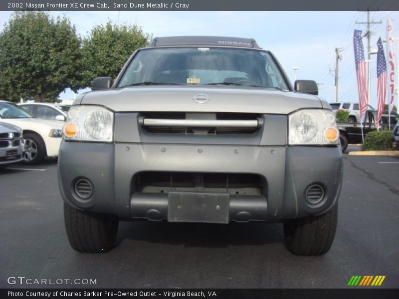 Sand Dune Metallic / Gray 2002 Nissan Frontier XE Crew Cab