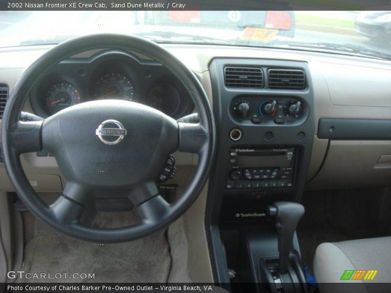 Sand Dune Metallic / Gray 2002 Nissan Frontier XE Crew Cab