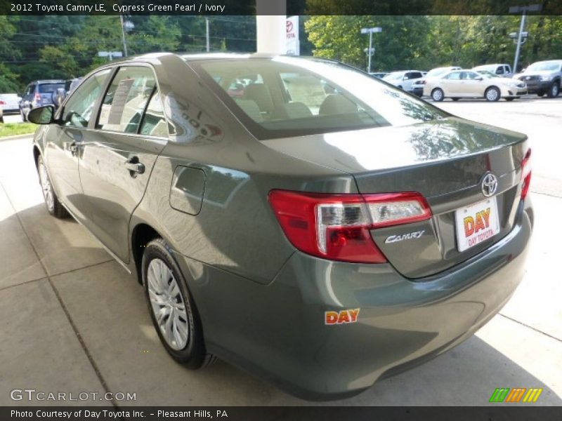 Cypress Green Pearl / Ivory 2012 Toyota Camry LE