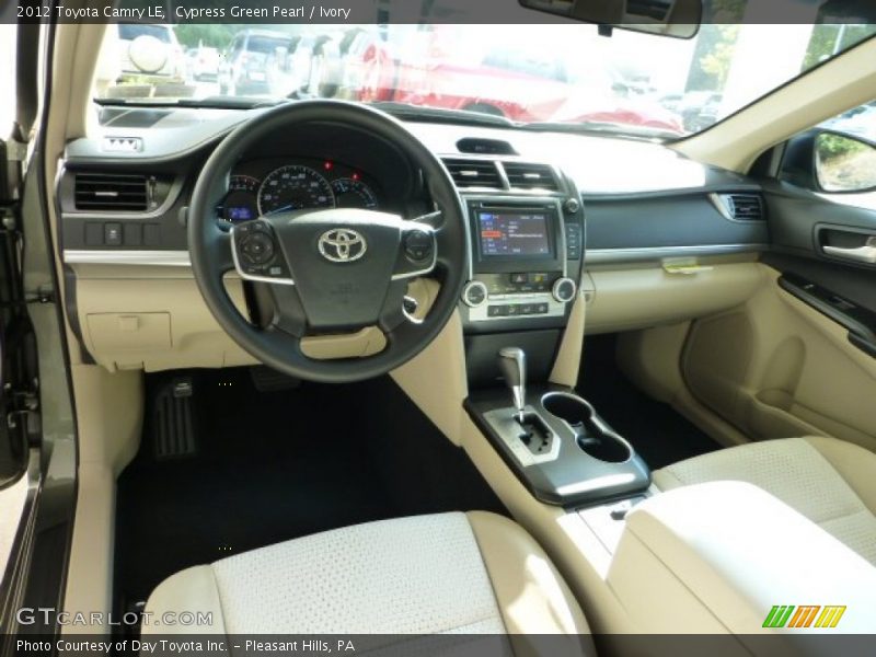 Cypress Green Pearl / Ivory 2012 Toyota Camry LE