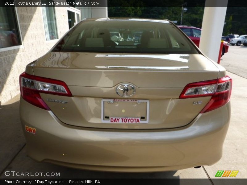 Sandy Beach Metallic / Ivory 2012 Toyota Camry LE