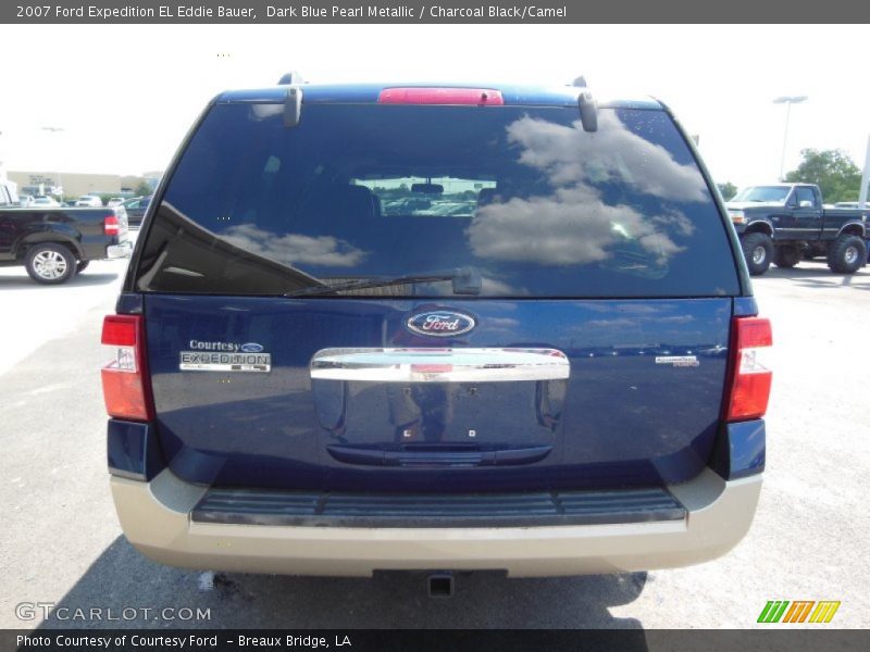 Dark Blue Pearl Metallic / Charcoal Black/Camel 2007 Ford Expedition EL Eddie Bauer