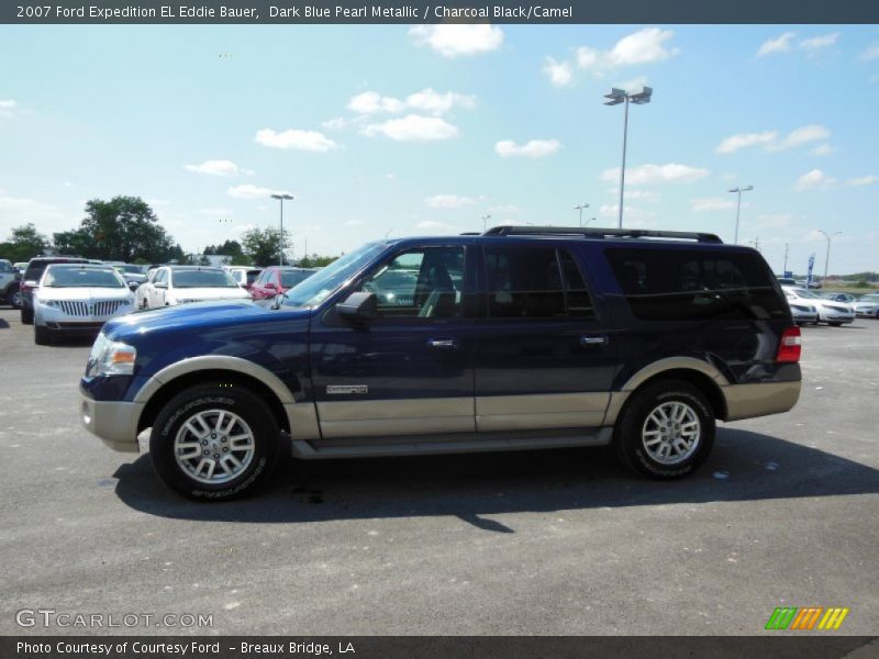 Dark Blue Pearl Metallic / Charcoal Black/Camel 2007 Ford Expedition EL Eddie Bauer