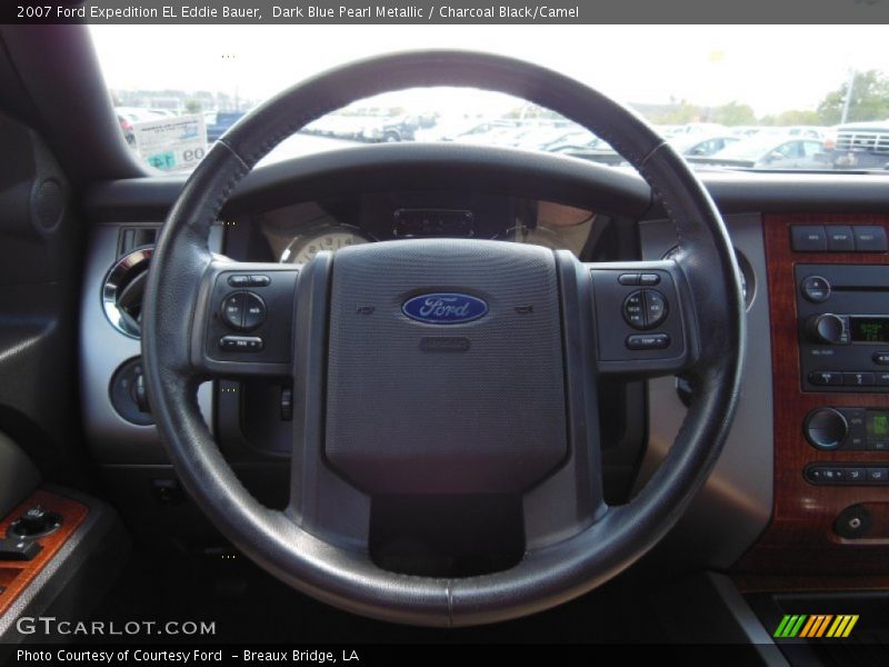 Dark Blue Pearl Metallic / Charcoal Black/Camel 2007 Ford Expedition EL Eddie Bauer