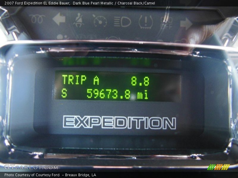Dark Blue Pearl Metallic / Charcoal Black/Camel 2007 Ford Expedition EL Eddie Bauer
