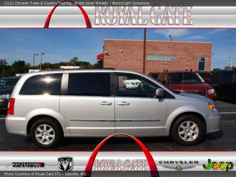 Bright Silver Metallic / Black/Light Graystone 2012 Chrysler Town & Country Touring