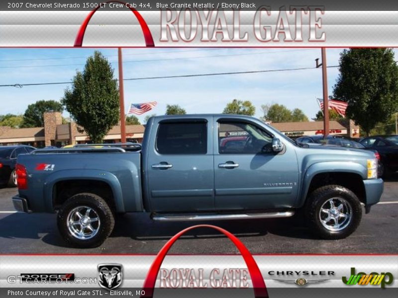 Blue Granite Metallic / Ebony Black 2007 Chevrolet Silverado 1500 LT Crew Cab 4x4