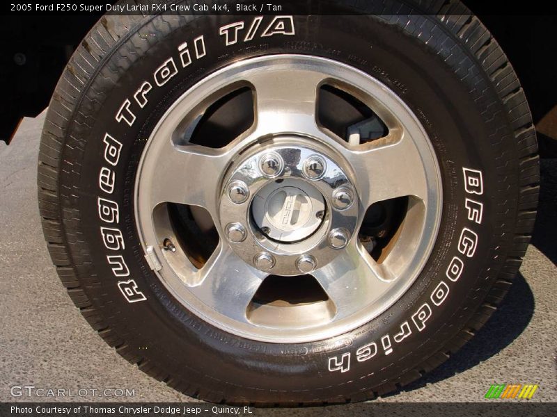 Black / Tan 2005 Ford F250 Super Duty Lariat FX4 Crew Cab 4x4