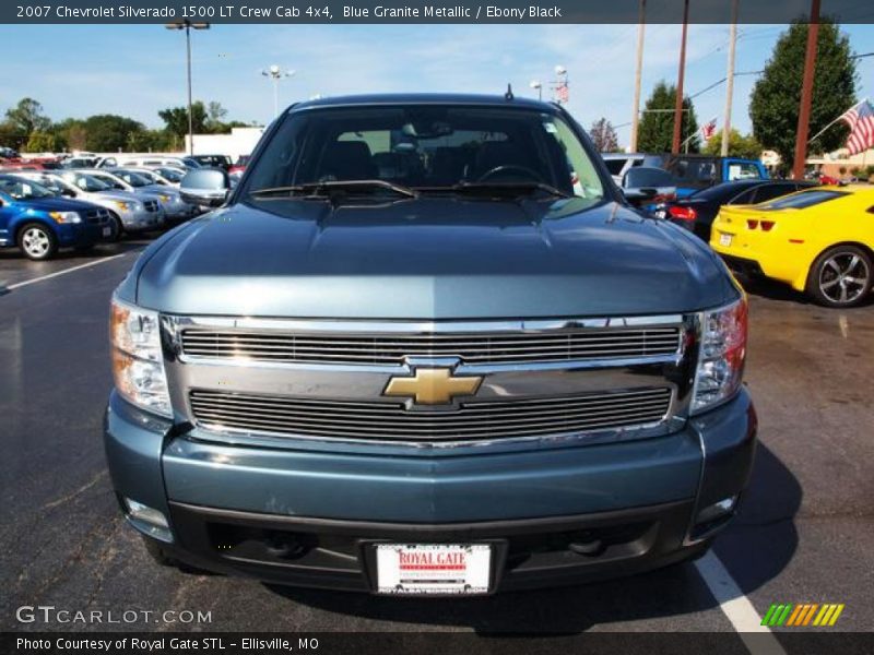 Blue Granite Metallic / Ebony Black 2007 Chevrolet Silverado 1500 LT Crew Cab 4x4
