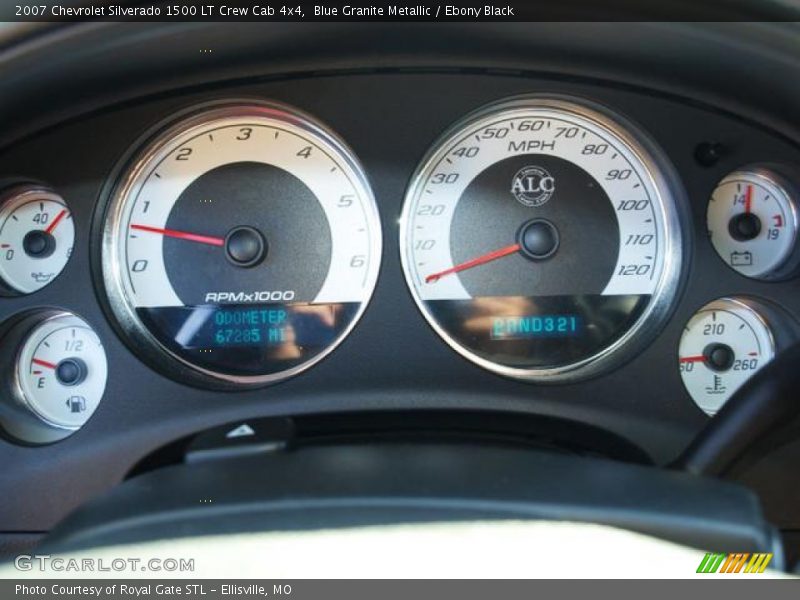 Blue Granite Metallic / Ebony Black 2007 Chevrolet Silverado 1500 LT Crew Cab 4x4