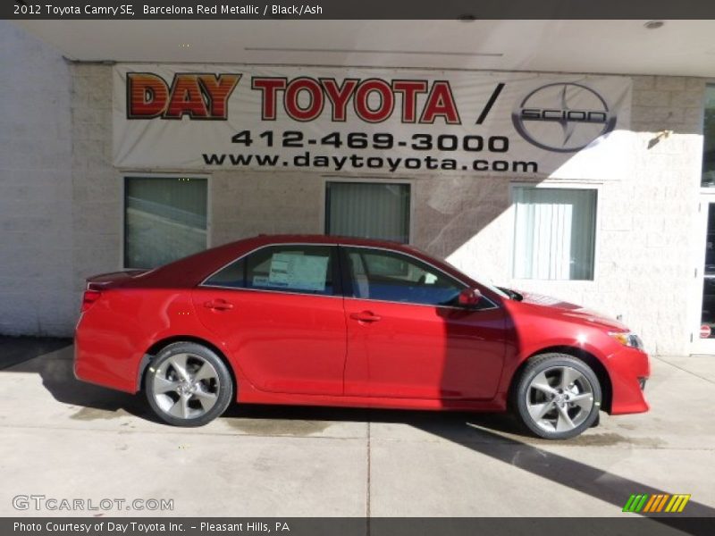 Barcelona Red Metallic / Black/Ash 2012 Toyota Camry SE