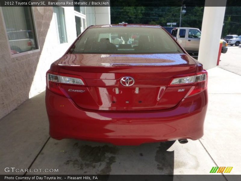 Barcelona Red Metallic / Black/Ash 2012 Toyota Camry SE