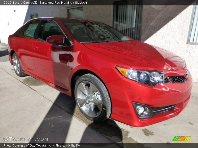 Barcelona Red Metallic / Black/Ash 2012 Toyota Camry SE