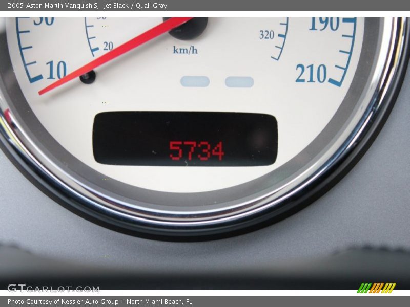 Jet Black / Quail Gray 2005 Aston Martin Vanquish S