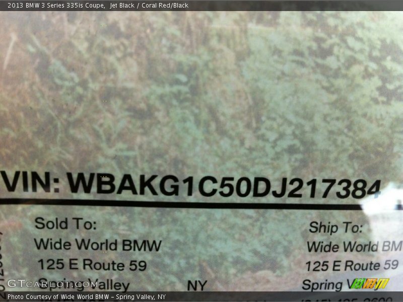 Jet Black / Coral Red/Black 2013 BMW 3 Series 335is Coupe