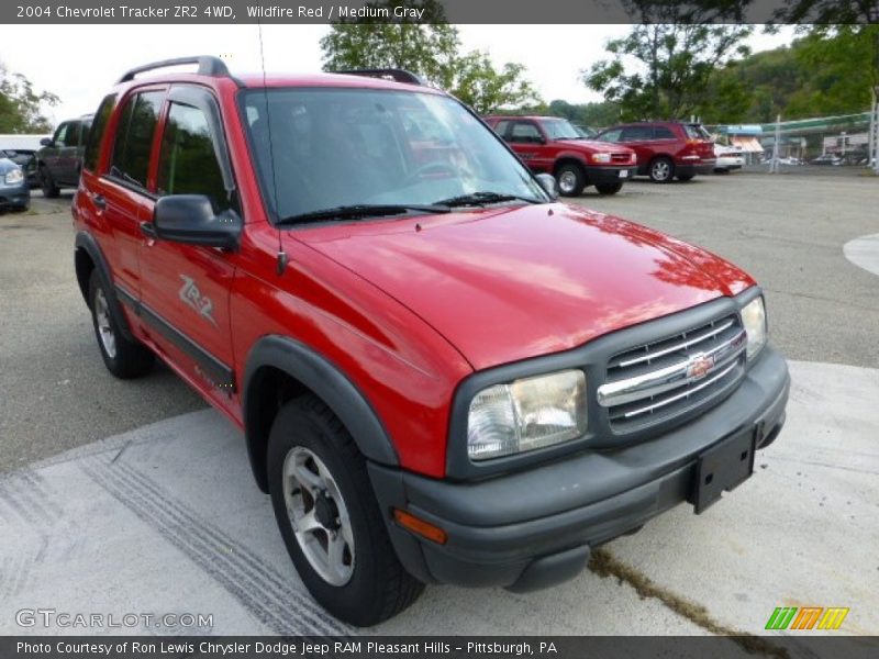 Wildfire Red / Medium Gray 2004 Chevrolet Tracker ZR2 4WD