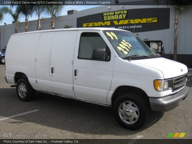 Oxford White / Medium Graphite 1999 Ford E Series Van E250 Commercial