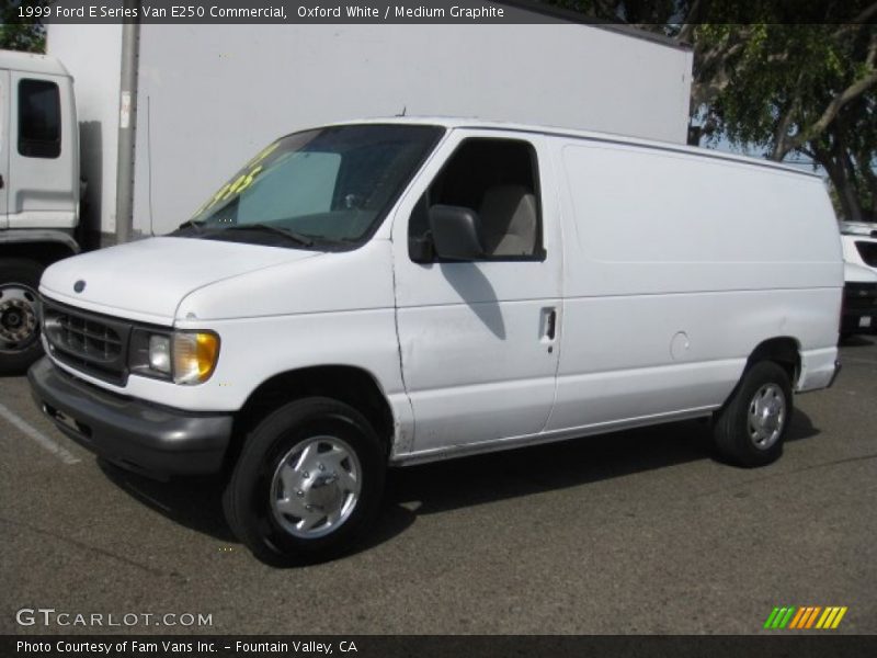 Oxford White / Medium Graphite 1999 Ford E Series Van E250 Commercial