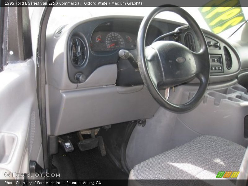 Oxford White / Medium Graphite 1999 Ford E Series Van E250 Commercial