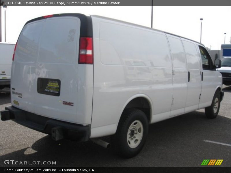 Summit White / Medium Pewter 2011 GMC Savana Van 2500 Cargo