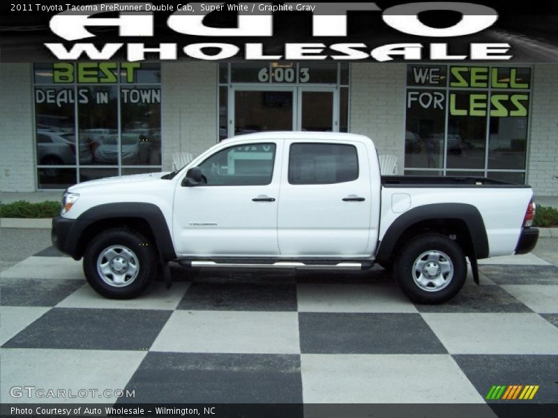 Super White / Graphite Gray 2011 Toyota Tacoma PreRunner Double Cab