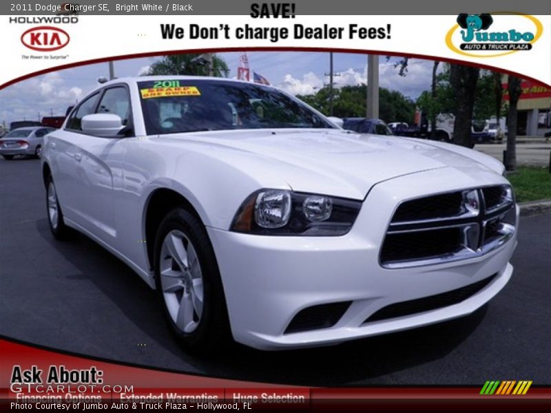 Bright White / Black 2011 Dodge Charger SE