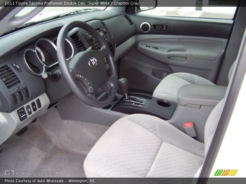Super White / Graphite Gray 2011 Toyota Tacoma PreRunner Double Cab