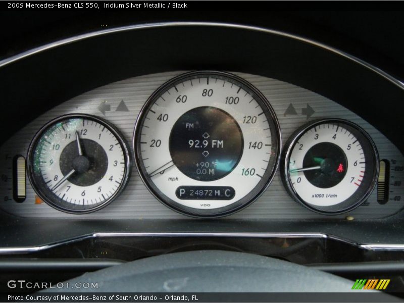 Iridium Silver Metallic / Black 2009 Mercedes-Benz CLS 550