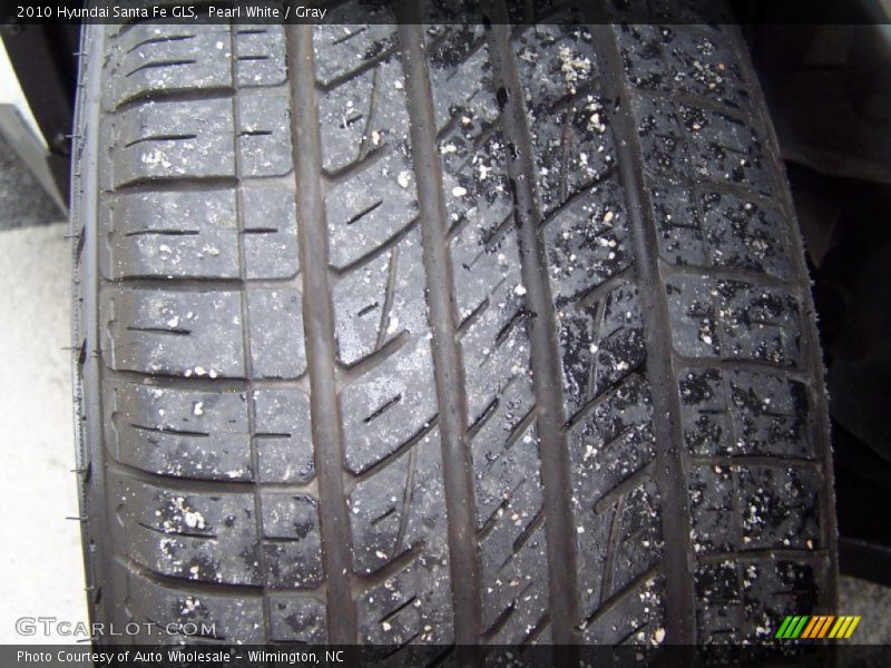Pearl White / Gray 2010 Hyundai Santa Fe GLS
