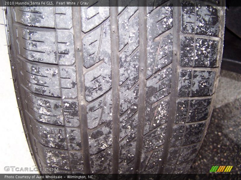 Pearl White / Gray 2010 Hyundai Santa Fe GLS