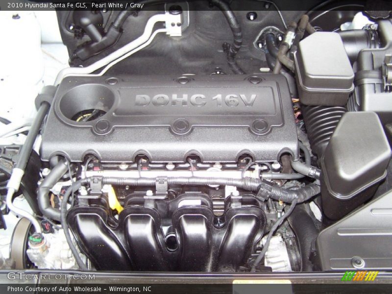 Pearl White / Gray 2010 Hyundai Santa Fe GLS