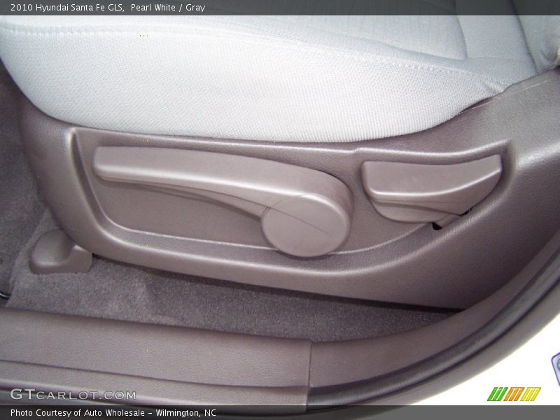 Pearl White / Gray 2010 Hyundai Santa Fe GLS