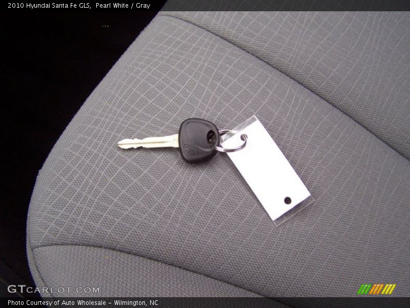 Pearl White / Gray 2010 Hyundai Santa Fe GLS