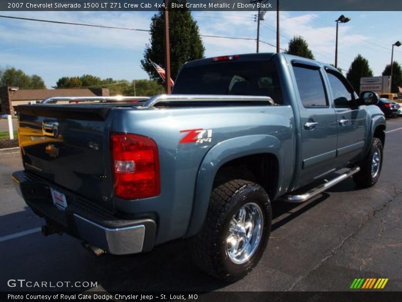 Blue Granite Metallic / Ebony Black 2007 Chevrolet Silverado 1500 LT Z71 Crew Cab 4x4