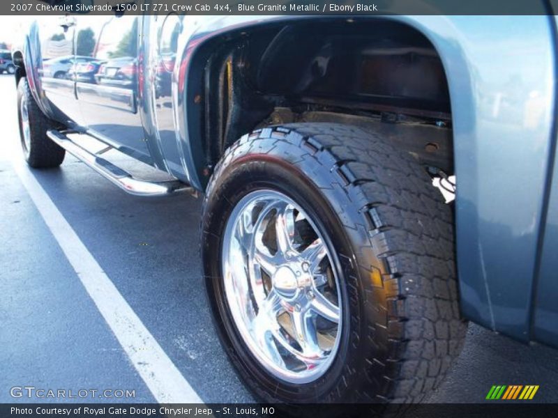 Blue Granite Metallic / Ebony Black 2007 Chevrolet Silverado 1500 LT Z71 Crew Cab 4x4