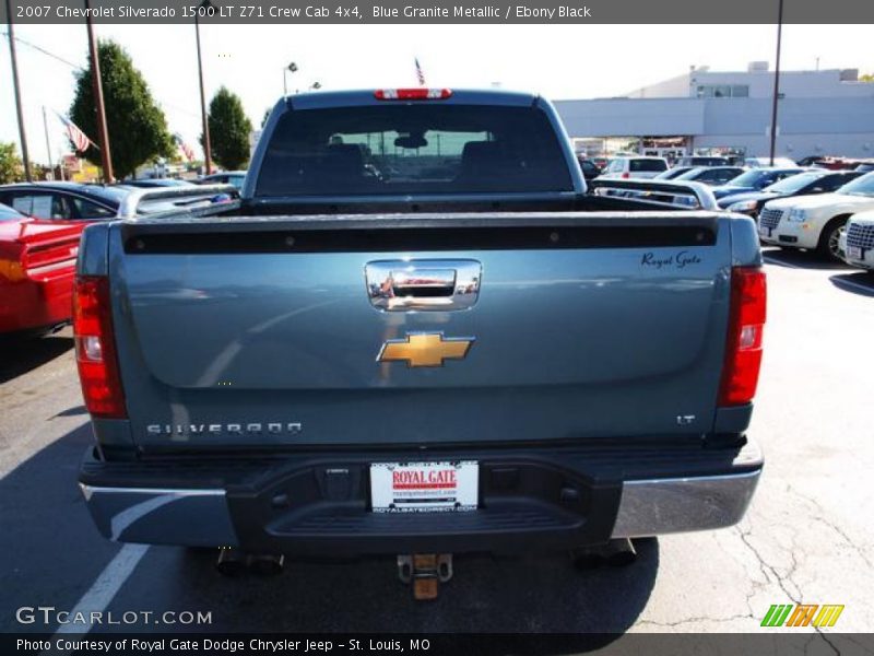 Blue Granite Metallic / Ebony Black 2007 Chevrolet Silverado 1500 LT Z71 Crew Cab 4x4