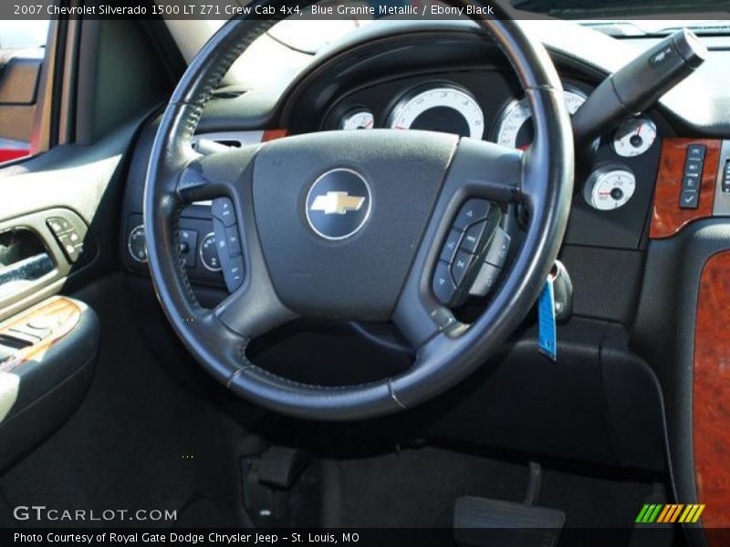 Blue Granite Metallic / Ebony Black 2007 Chevrolet Silverado 1500 LT Z71 Crew Cab 4x4