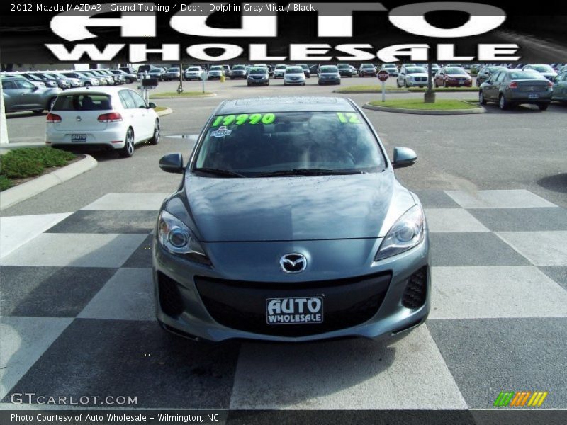 Dolphin Gray Mica / Black 2012 Mazda MAZDA3 i Grand Touring 4 Door