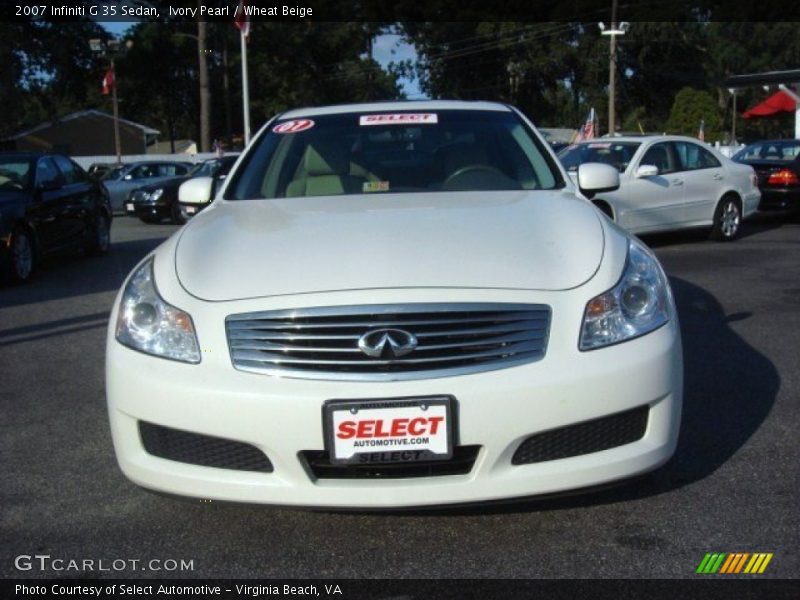 Ivory Pearl / Wheat Beige 2007 Infiniti G 35 Sedan