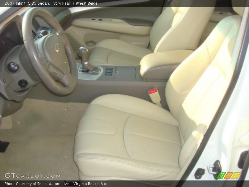 Ivory Pearl / Wheat Beige 2007 Infiniti G 35 Sedan