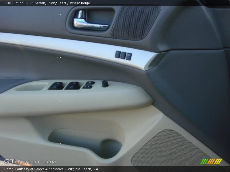 Ivory Pearl / Wheat Beige 2007 Infiniti G 35 Sedan