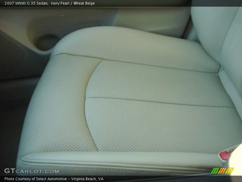 Ivory Pearl / Wheat Beige 2007 Infiniti G 35 Sedan