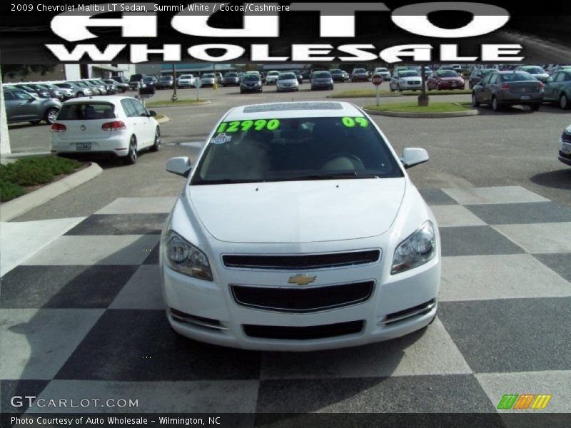 Summit White / Cocoa/Cashmere 2009 Chevrolet Malibu LT Sedan