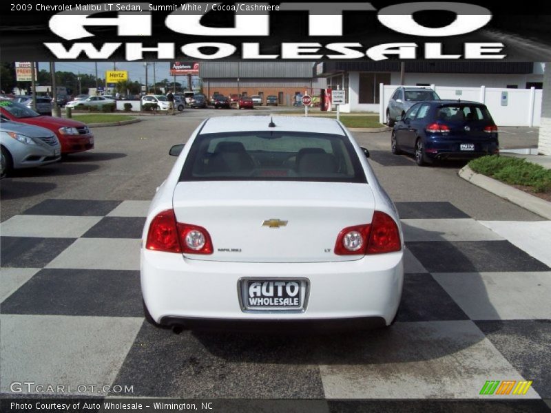 Summit White / Cocoa/Cashmere 2009 Chevrolet Malibu LT Sedan